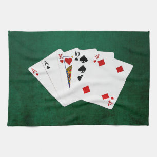 Poker Hands - One Pair - Ace Tea Towel