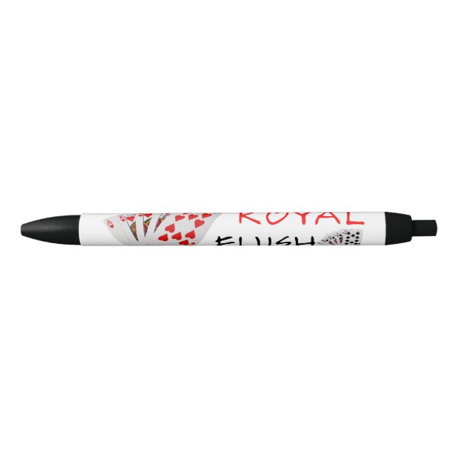 Poker Hands - Royal Flush Black Ink Pen (Front)