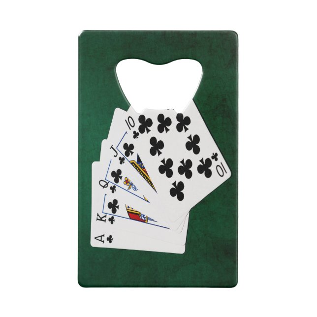 Poker Hands - Royal Flush - Clubs Suit (Back)