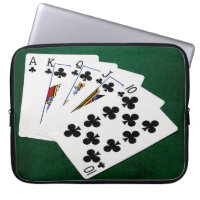 Poker Hands - Royal Flush - Clubs Suit