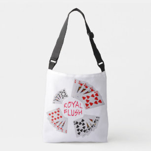 Poker Hands - Royal Flush Crossbody Bag