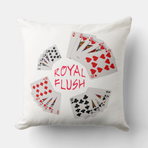 Poker Hands - Royal Flush Cushion