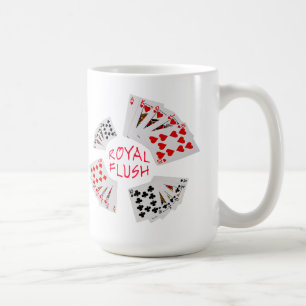 Poker Hands - Royal Flush Customisable Coffee Mug
