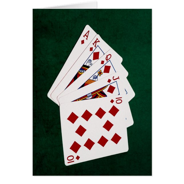 Poker Hands - Royal Flush - Diamonds Suit (Front)