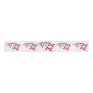 Poker Hands - Royal Flush - Hearts Suit Grosgrain Ribbon