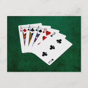 Poker Hands - Three Of A Kind - Jack Postcard