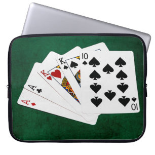 Poker Hands - Two Pair - Ace, King Laptop Sleeve