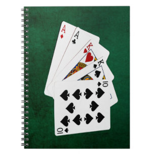 Poker Hands - Two Pair - Ace, King Notebook