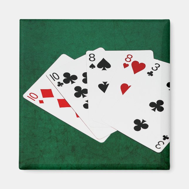 Poker Hands - Two Pair - Ten, Eight Magnet (Front)
