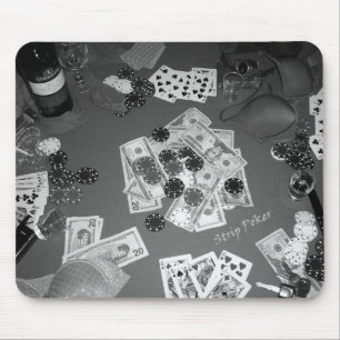 Poker in Black and White Mouse Mat