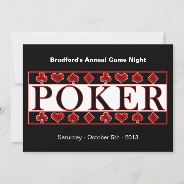 POKER INVITATION - GAME NIGHT (Front)