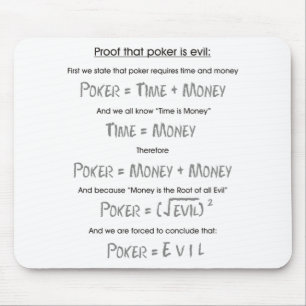 Poker is Evil Mouse Mat