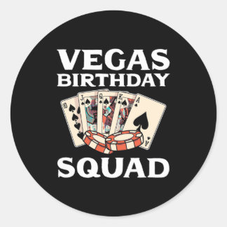 Poker Lover | Poker Birthday Squad Classic Round Sticker