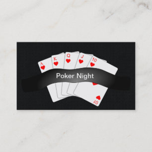 Poker Night Chubby Business Card Invite
