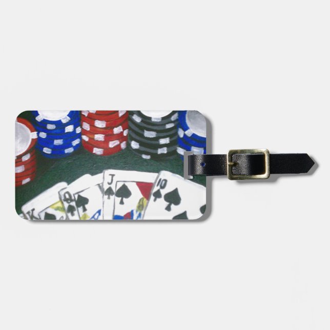 Poker Night Luggage Tag (Front Horizontal)