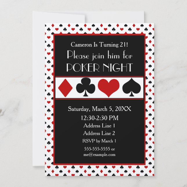 Poker Night | Poker Theme | Card Suits (Front)