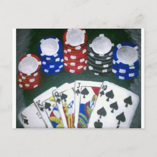 Poker Night Postcard