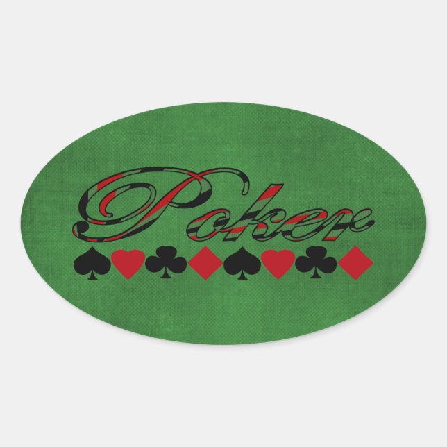 Poker Oval Sticker (Front)