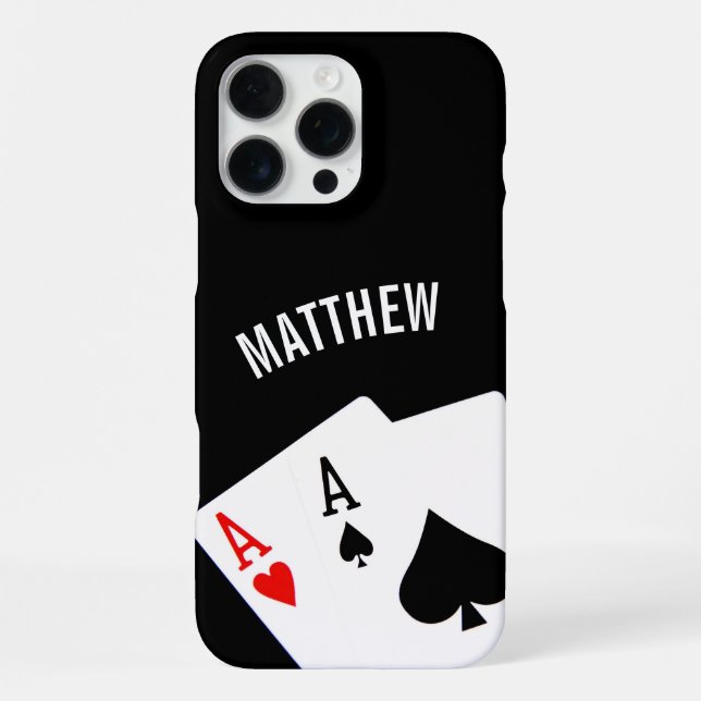 Poker Pair of Aces iPhone Case (Back)