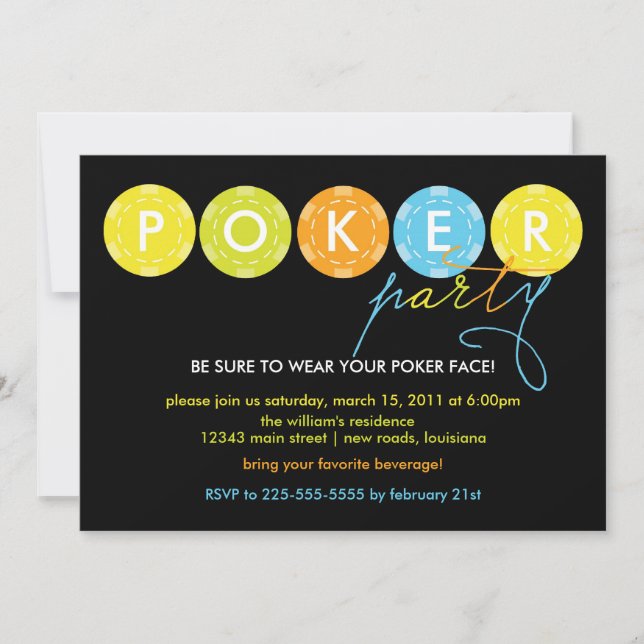 Poker Party Invitation (Front)
