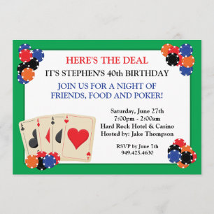 Poker Party Invitation