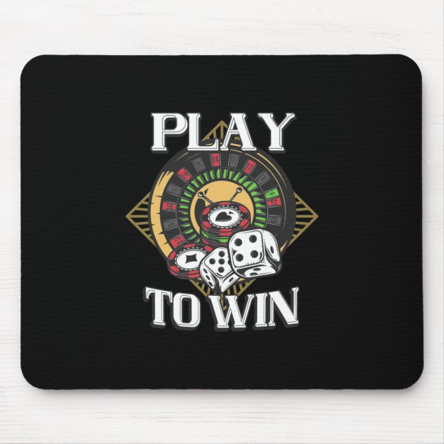 Poker Play To Win Mouse Mat (Front)