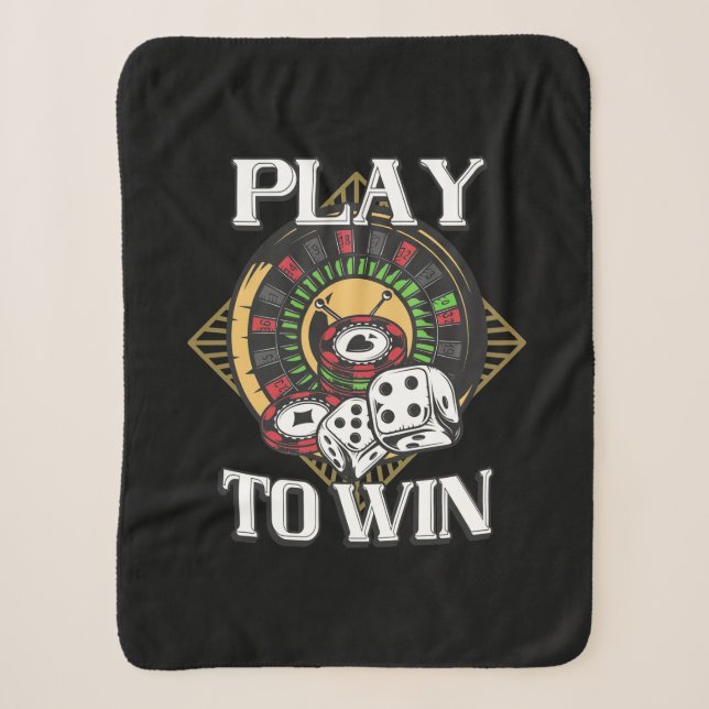 Poker Play To Win Sherpa Blanket (Front)