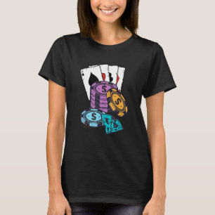 Poker Player Ace Spades Player Lucky Card Game Pla T-Shirt
