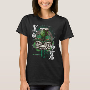 Poker Player Apparel Patricks Day Green Skulls T-Shirt