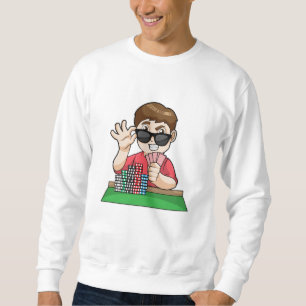 Poker player at Poker with Sunglasses Sweatshirt