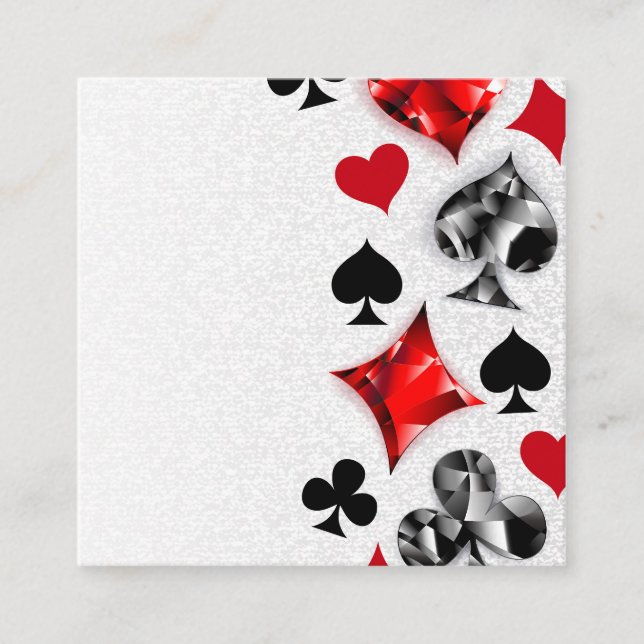 Poker Player Gambler Playing Card Suits Las Vegas (Front)