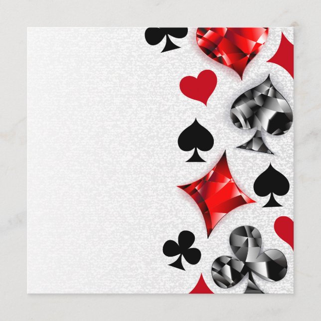 Poker Player Gambler Playing Card Suits Las Vegas (Front)