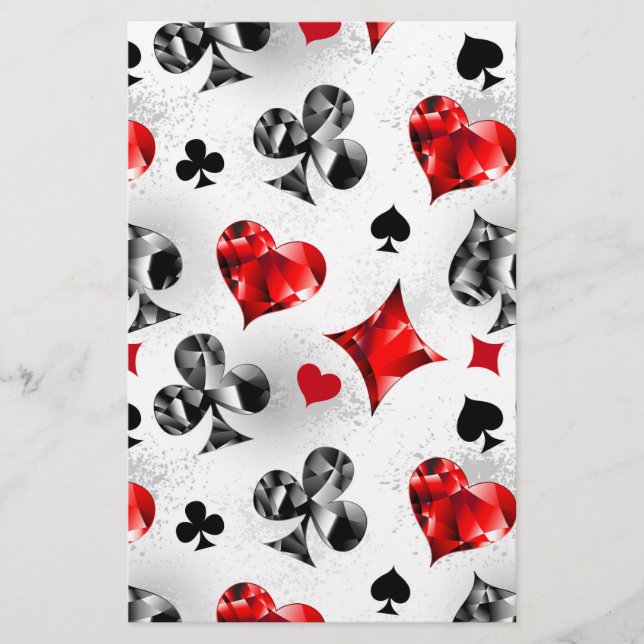 Poker Player Gambler Playing Card Suits Las Vegas (Front)