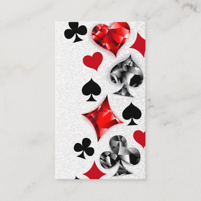 Poker Player Gambler Playing Card Suits Las Vegas (Front)
