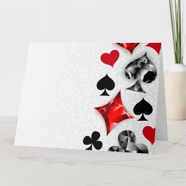 Poker Player Gambler Playing Card Suits Las Vegas (Front)