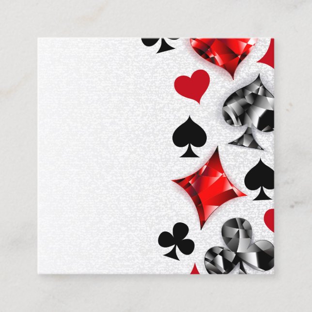 Poker Player Gambler Playing Card Suits Las Vegas (Front)