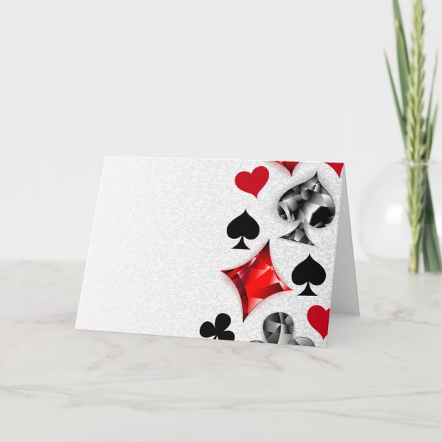 Poker Player Gambler Playing Card Suits Las Vegas (Front)