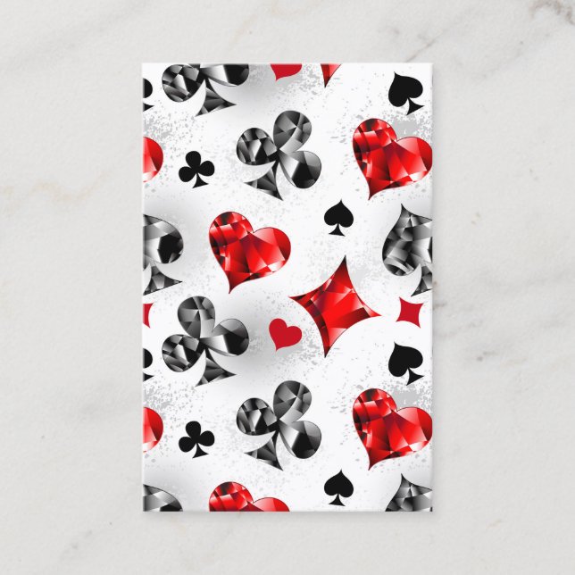 Poker Player Gambler Playing Card Suits Las Vegas (Front)