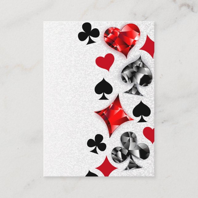 Poker Player Gambler Playing Card Suits Las Vegas (Front)