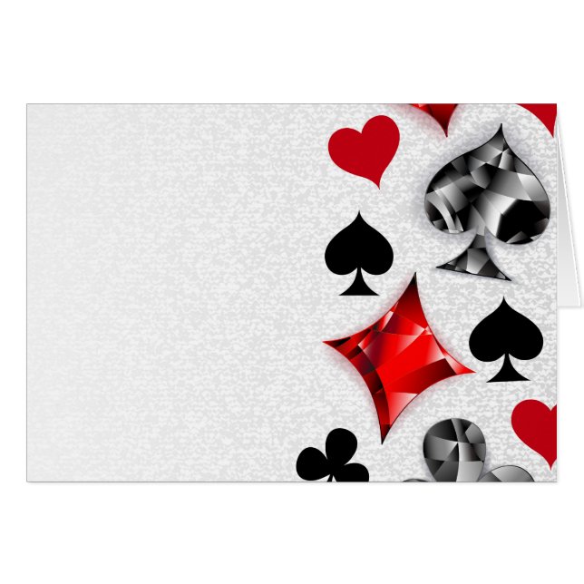 Poker Player Gambler Playing Card Suits Las Vegas (Front Horizontal)