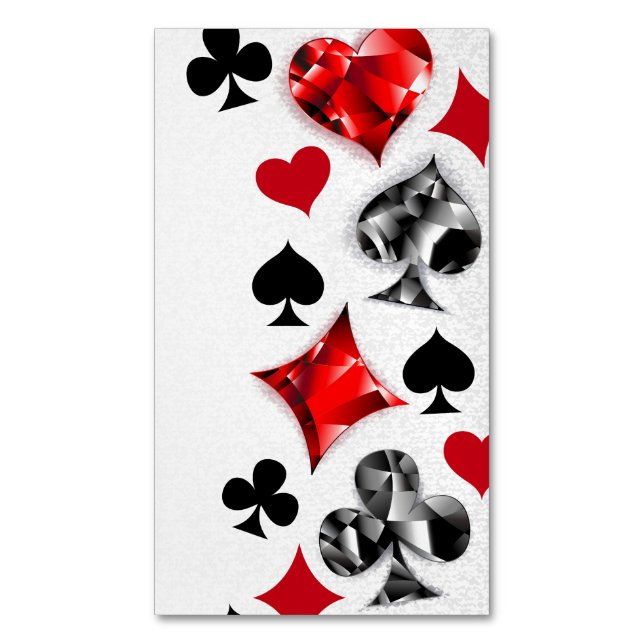 Poker Player Gambler Playing Card Suits Las Vegas (Front Vertical)