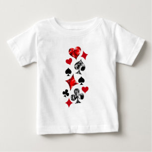 Poker Player Gambler Playing Card Suits Las Vegas Baby T-Shirt