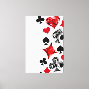 Poker Player Gambler Playing Card Suits Las Vegas Canvas Print