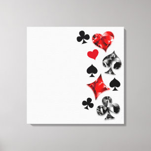 Poker Player Gambler Playing Card Suits Las Vegas Canvas Print