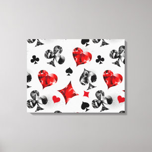 Poker Player Gambler Playing Card Suits Las Vegas Canvas Print