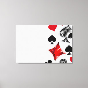 Poker Player Gambler Playing Card Suits Las Vegas Canvas Print