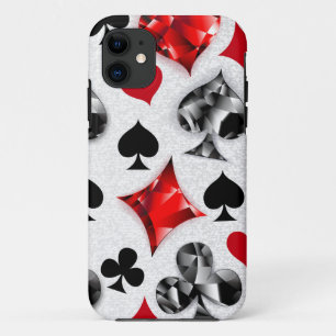 Poker Player Gambler Playing Card Suits Las Vegas iPhone 11 Case