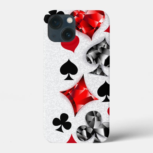 Poker Player Gambler Playing Card Suits Las Vegas Case-Mate iPhone Case (Back)