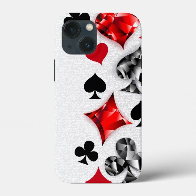Poker Player Gambler Playing Card Suits Las Vegas Case-Mate iPhone Case (Back)