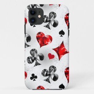 Poker Player Gambler Playing Card Suits Las Vegas iPhone 11 Case